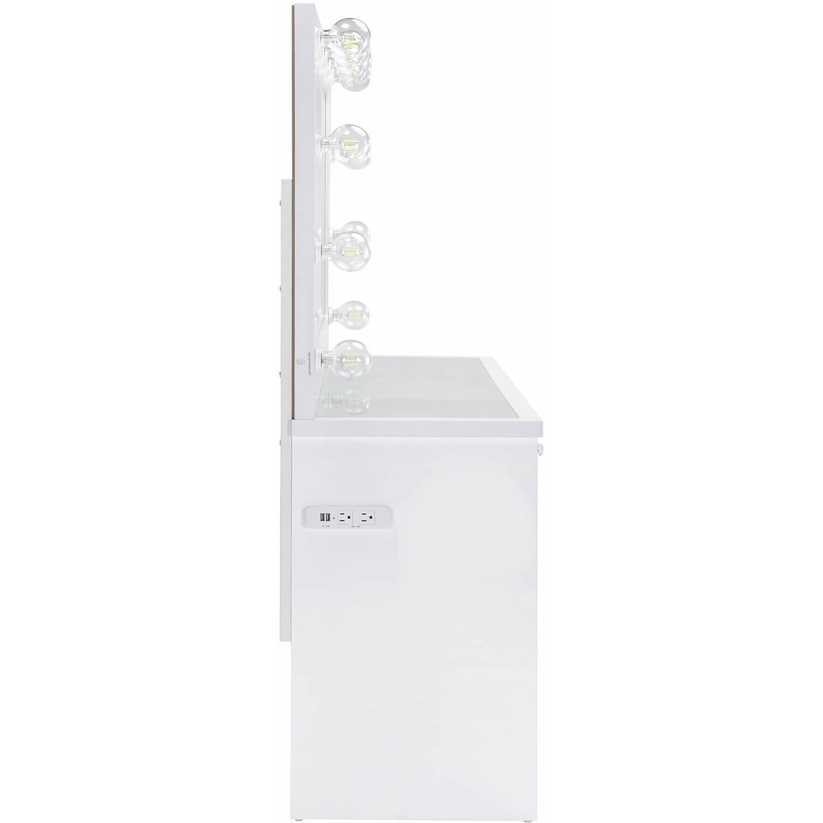 Elements International Ariana Complete Vanity with Lightbulbs - American Furniture of Slidell