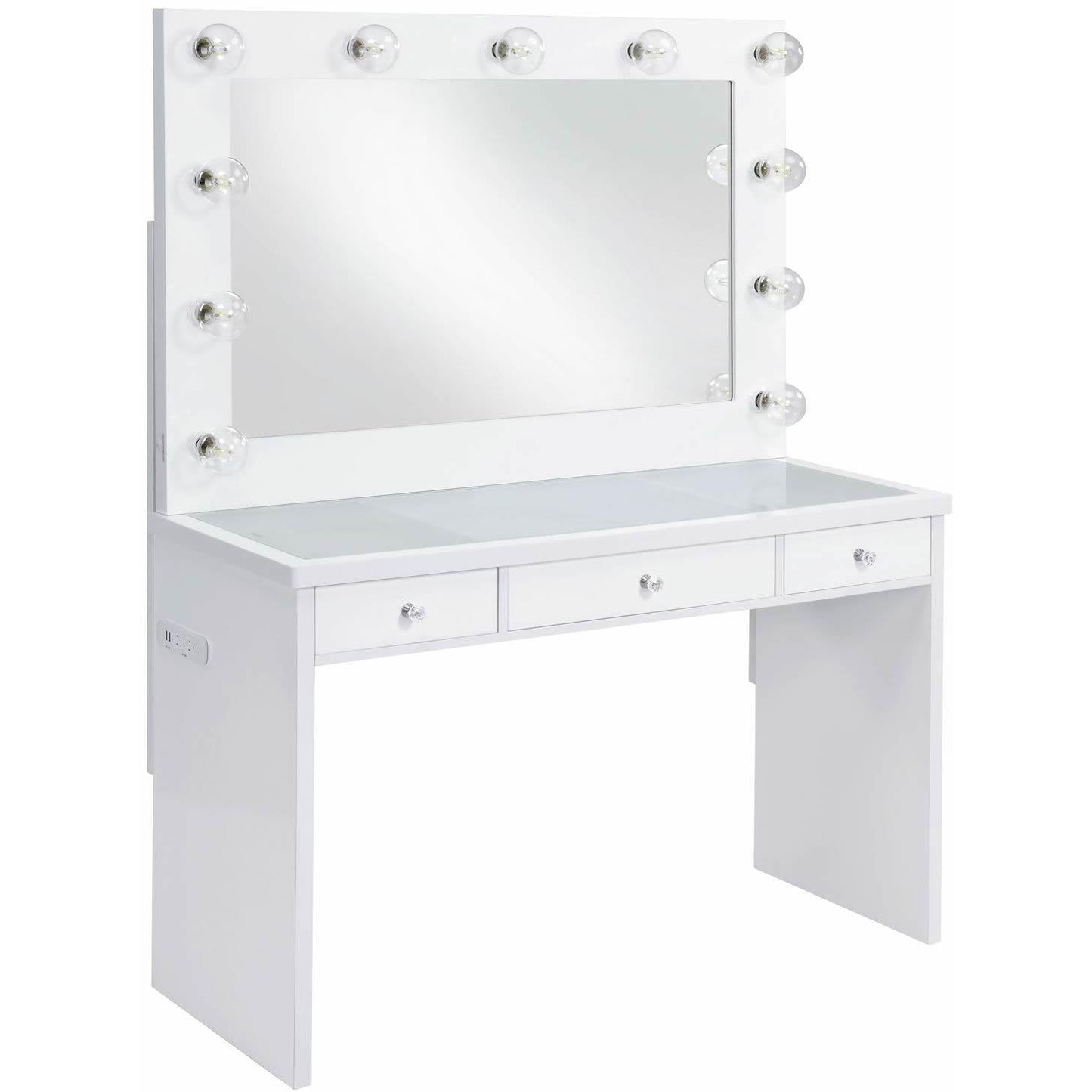 Elements International Ariana Complete Vanity with Lightbulbs - American Furniture of Slidell