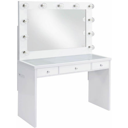 Elements International Ariana Complete Vanity with Lightbulbs - American Furniture of Slidell