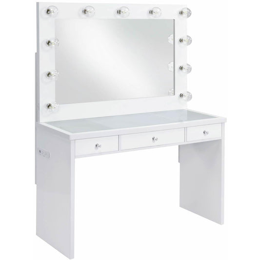 Elements International Ariana Complete Vanity with Lightbulbs - American Furniture of Slidell