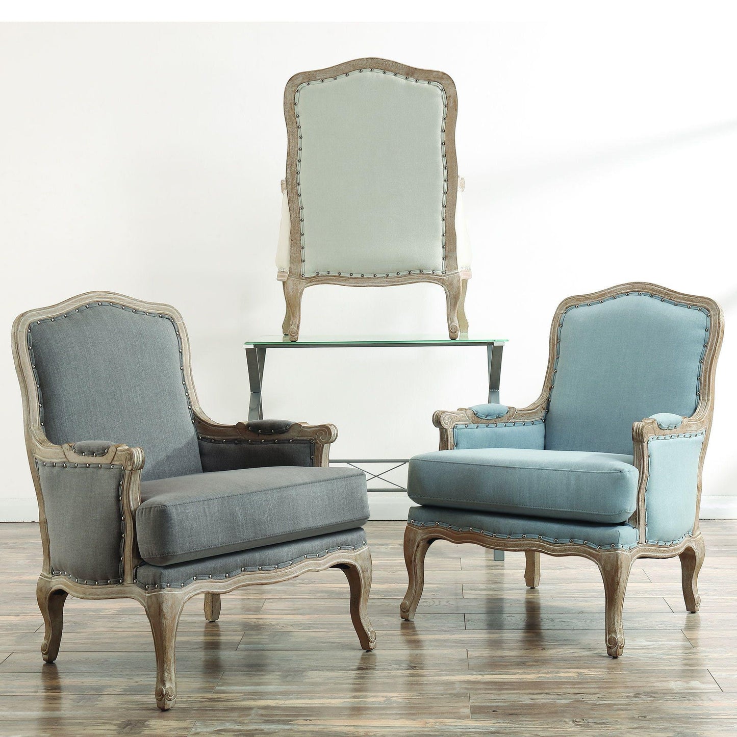 Elements International Artesia Stationary Fabric Accent Chair UAZ540100G - American Furniture of Slidell