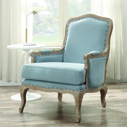 Elements International Artesia UAZ547100G Arm Chair - Midtown Light Blue - American Furniture of Slidell