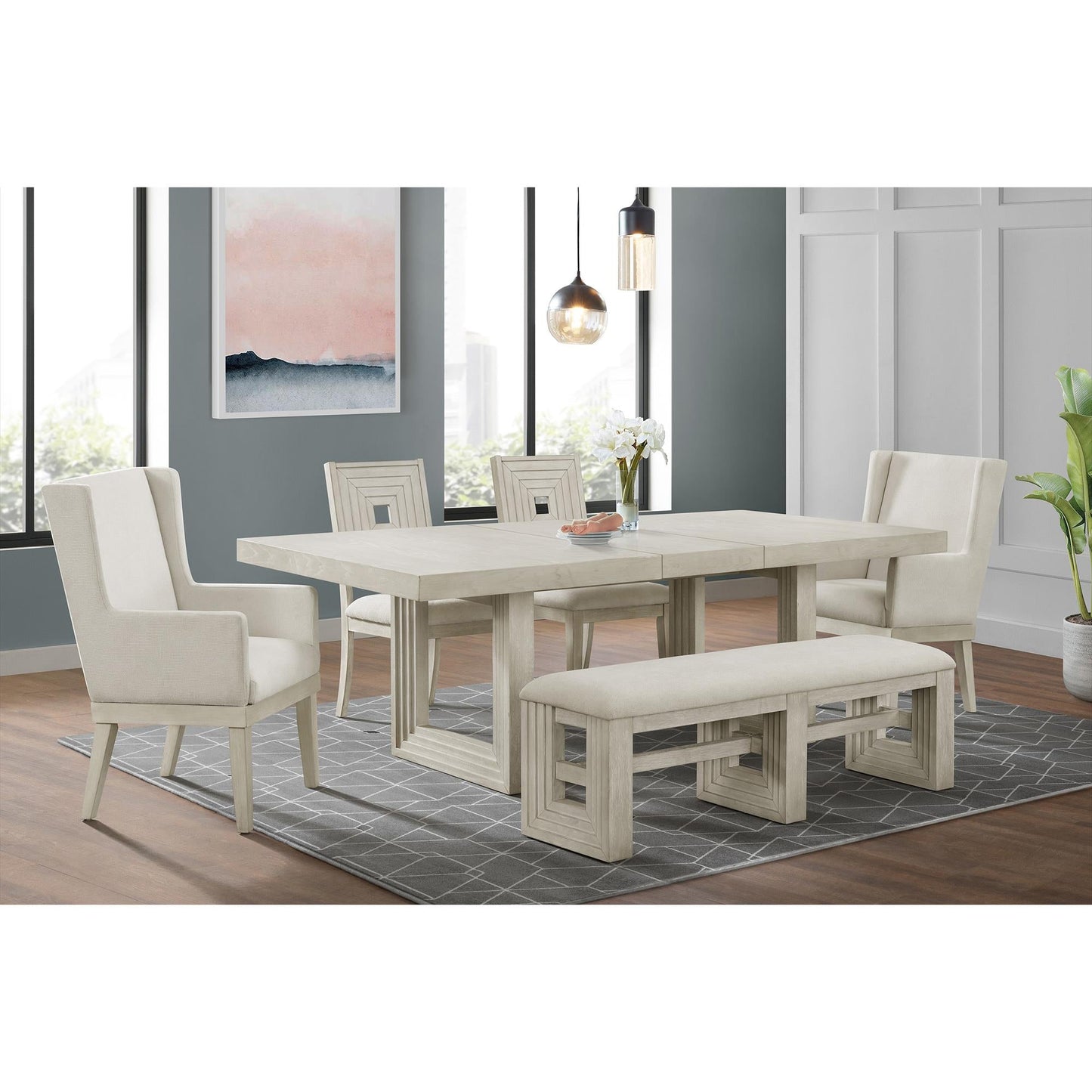 Elements International Avalanche D - 11600 - 7 - BN Dining Bench - American Furniture of Slidell