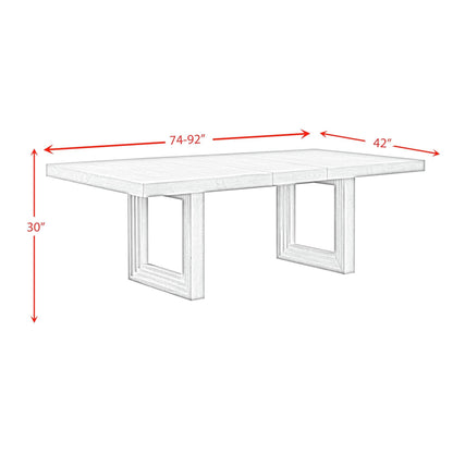 Elements International Avalanche D - 11600 - 7 - DT Rectangular Dining Table - American Furniture of Slidell