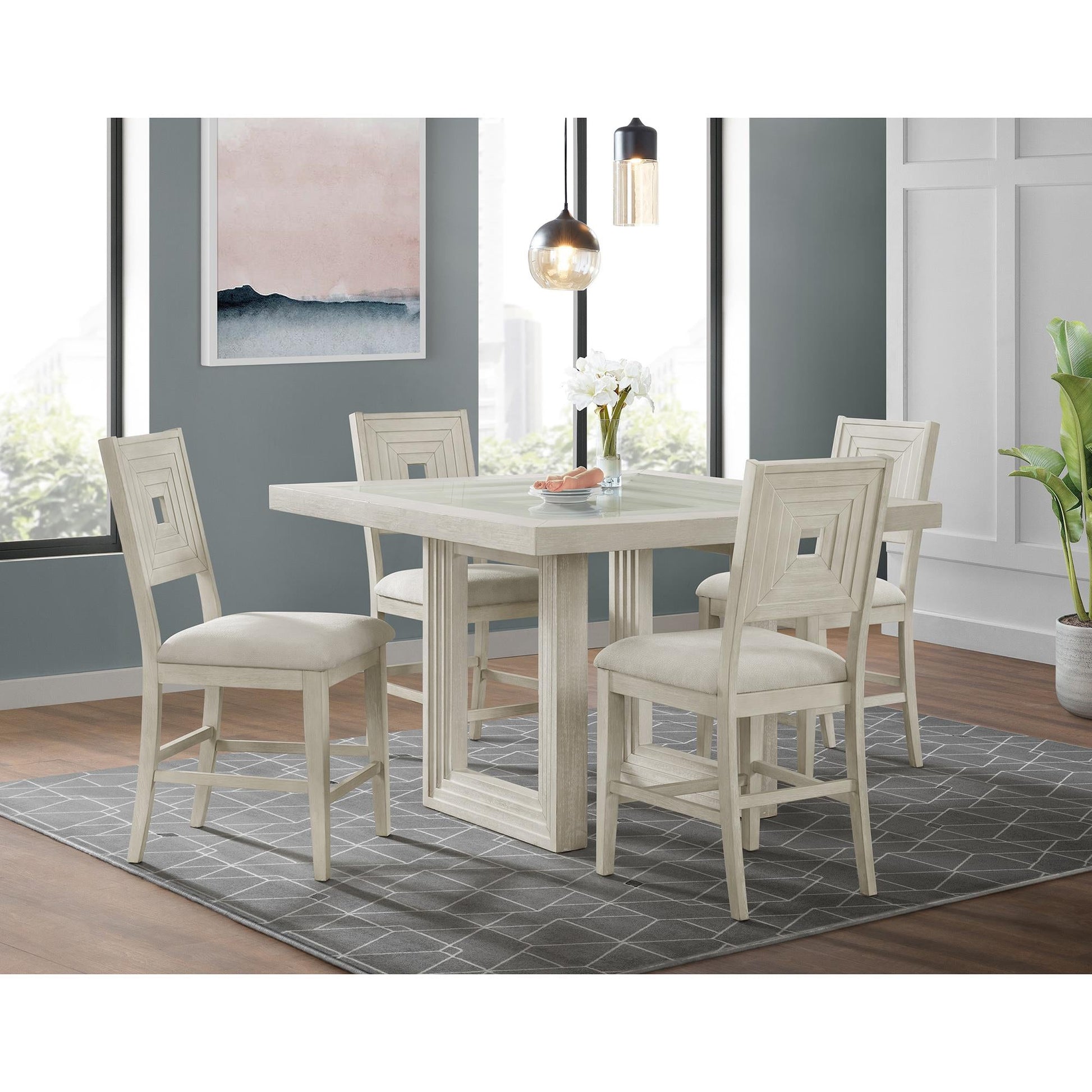 Elements International Avalanche D - 11600 - 7 - SCT Square Counter Table - American Furniture of Slidell