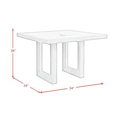 Elements International Avalanche D - 11600 - 7 - SCT Square Counter Table - American Furniture of Slidell