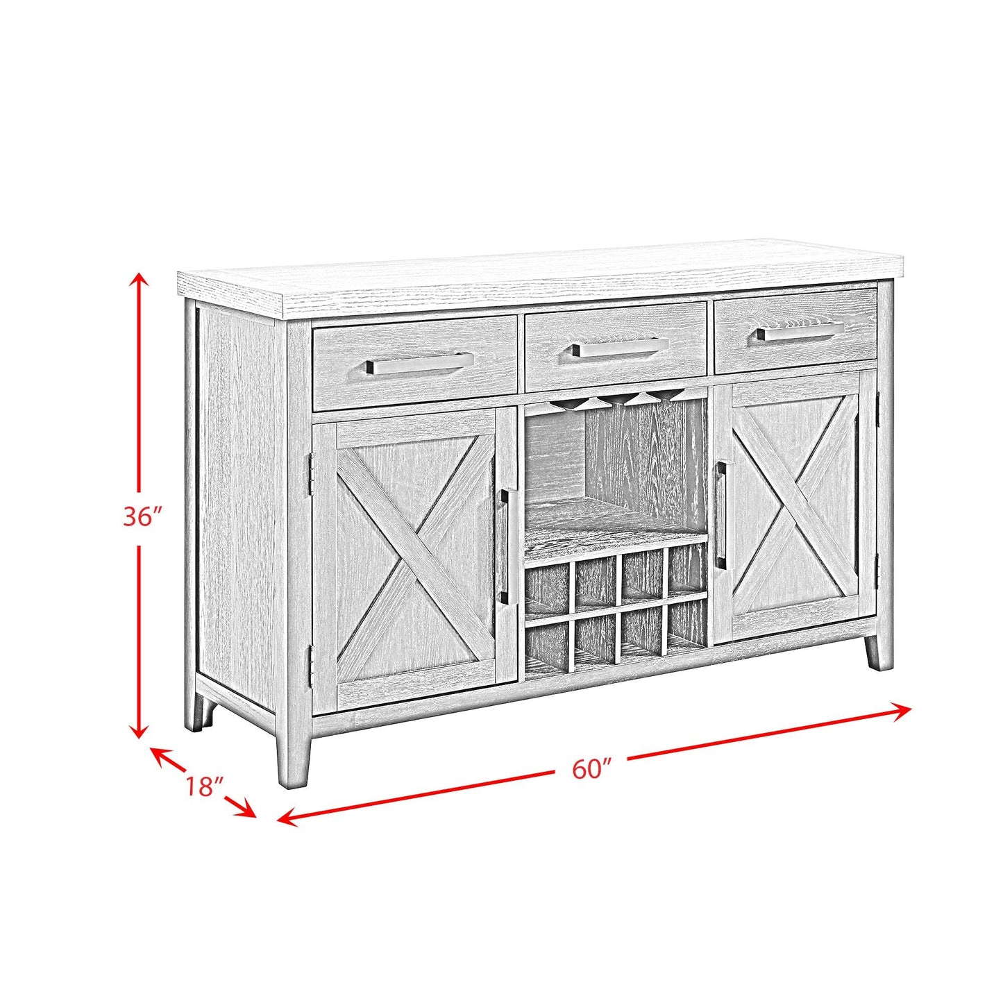 Elements International Axel D - 16680 - 5 - SV Server - American Furniture of Slidell
