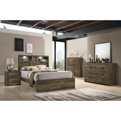 Elements International Bailey BY500 6 pc Queen Bookcase Bedroom Set - American Furniture of Slidell