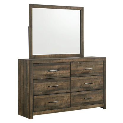 Elements International Bailey BY500DRMR Dresser and Mirror Set - American Furniture of Slidell