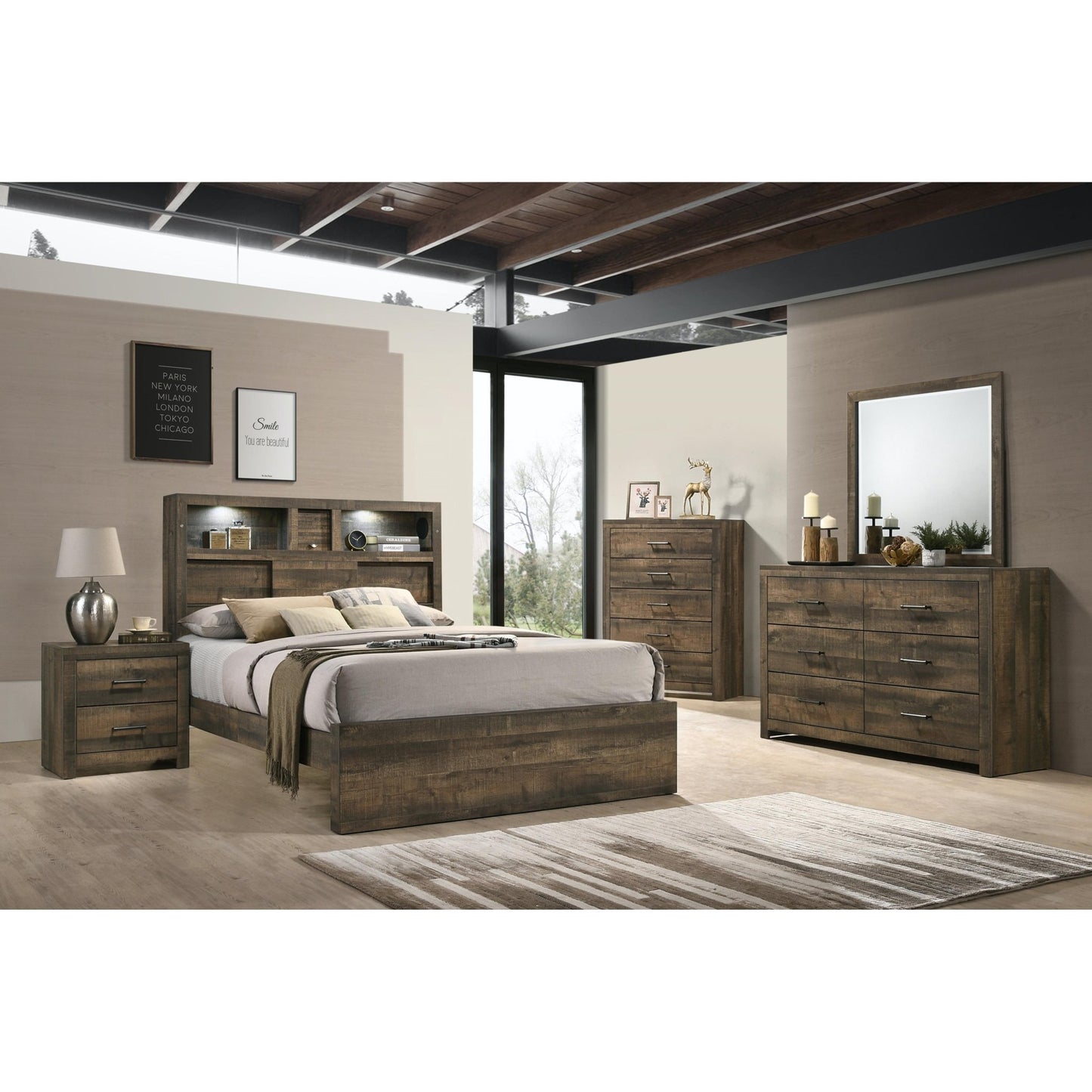 Elements International Bailey BY500MR Dresser Mirror - American Furniture of Slidell