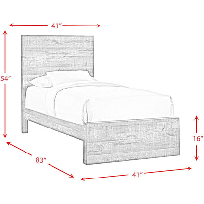 Elements International Bailey BY500TB Twin Panel Bed - American Furniture of Slidell