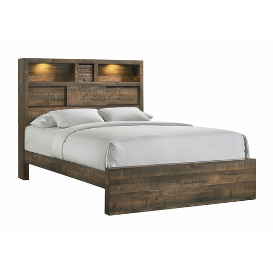 Elements International Bailey BY520FB Full Bookcase Bed with Bluetooth - American Furniture of Slidell