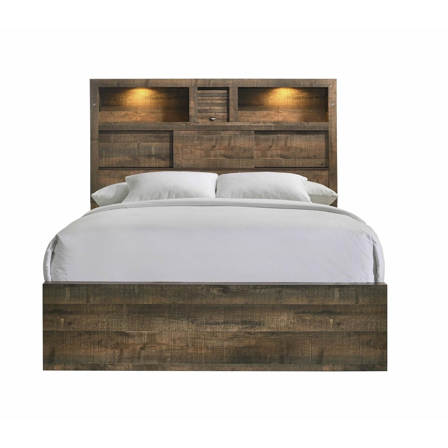Elements International Bailey BY520FB Full Bookcase Bed with Bluetooth - American Furniture of Slidell