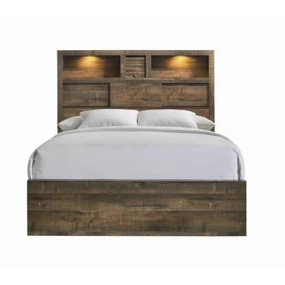 Elements International Bailey BY520QB Queen Bookcase Bed with Bluetooth - American Furniture of Slidell