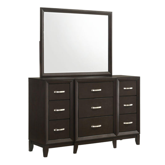 Elements International Beaumont B.1140 Dresser Mirror - Merlot - American Furniture of Slidell