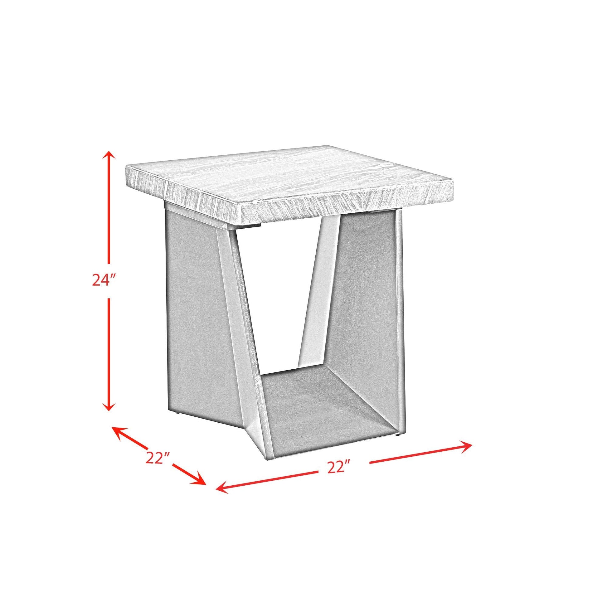 Elements International Beckley CTBY100ETC End Table - American Furniture of Slidell