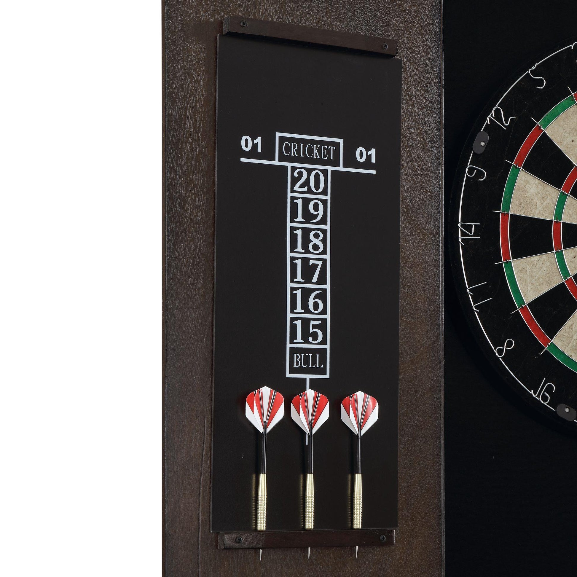 Elements International Bone GTBN100DBC S Dartboard Cabinet - American Furniture of Slidell