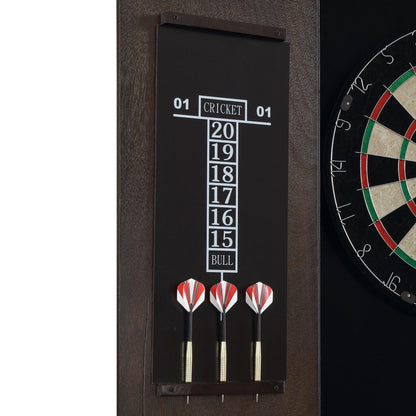 Elements International Bone GTBN100DBC S Dartboard Cabinet - American Furniture of Slidell