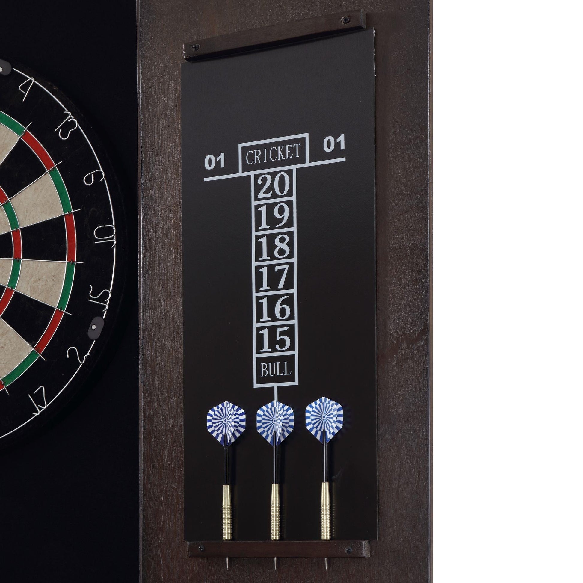 Elements International Bone GTBN100DBC S Dartboard Cabinet - American Furniture of Slidell