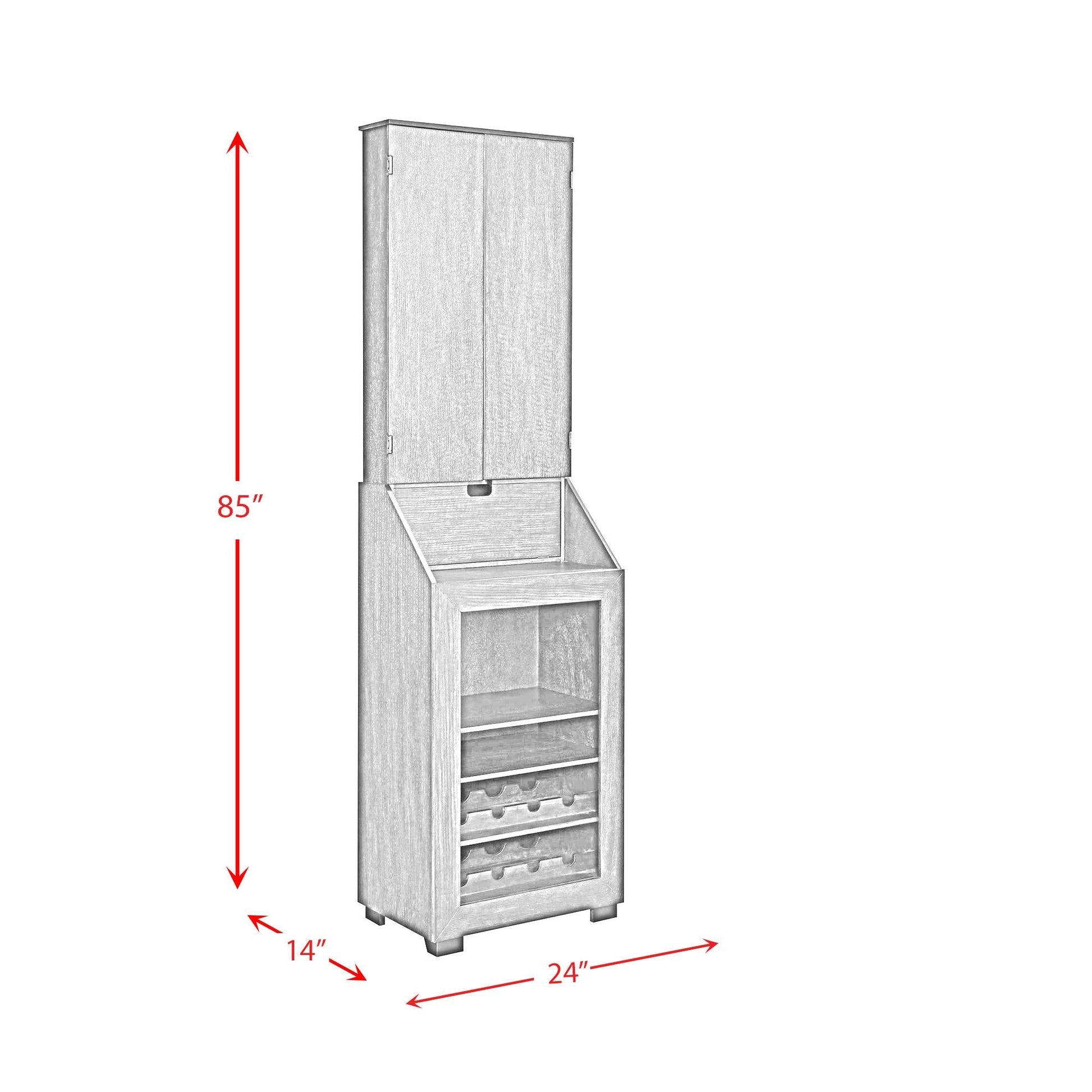 Elements International Bone GTBN100DBC S Dartboard Cabinet - American Furniture of Slidell