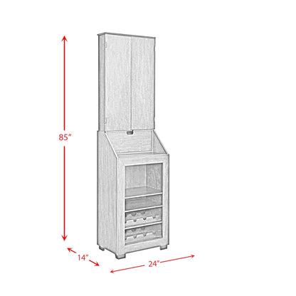 Elements International Bone GTBN100DBC S Dartboard Cabinet - American Furniture of Slidell