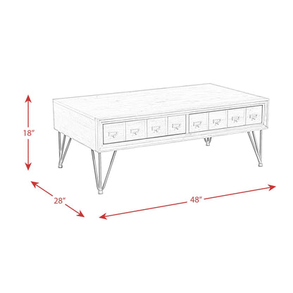 Elements International Boone TBN100CTE Coffee Table - American Furniture of Slidell