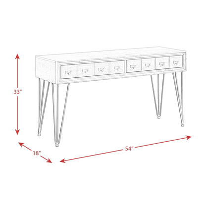 Elements International Boone TBN100STE Sofa Table - American Furniture of Slidell
