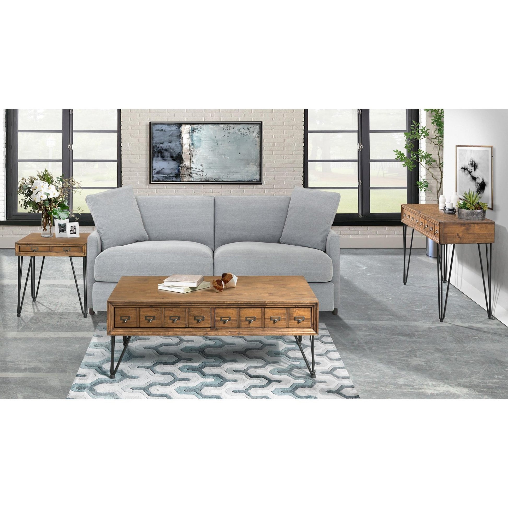 Elements International Boone TBN100STE Sofa Table - American Furniture of Slidell