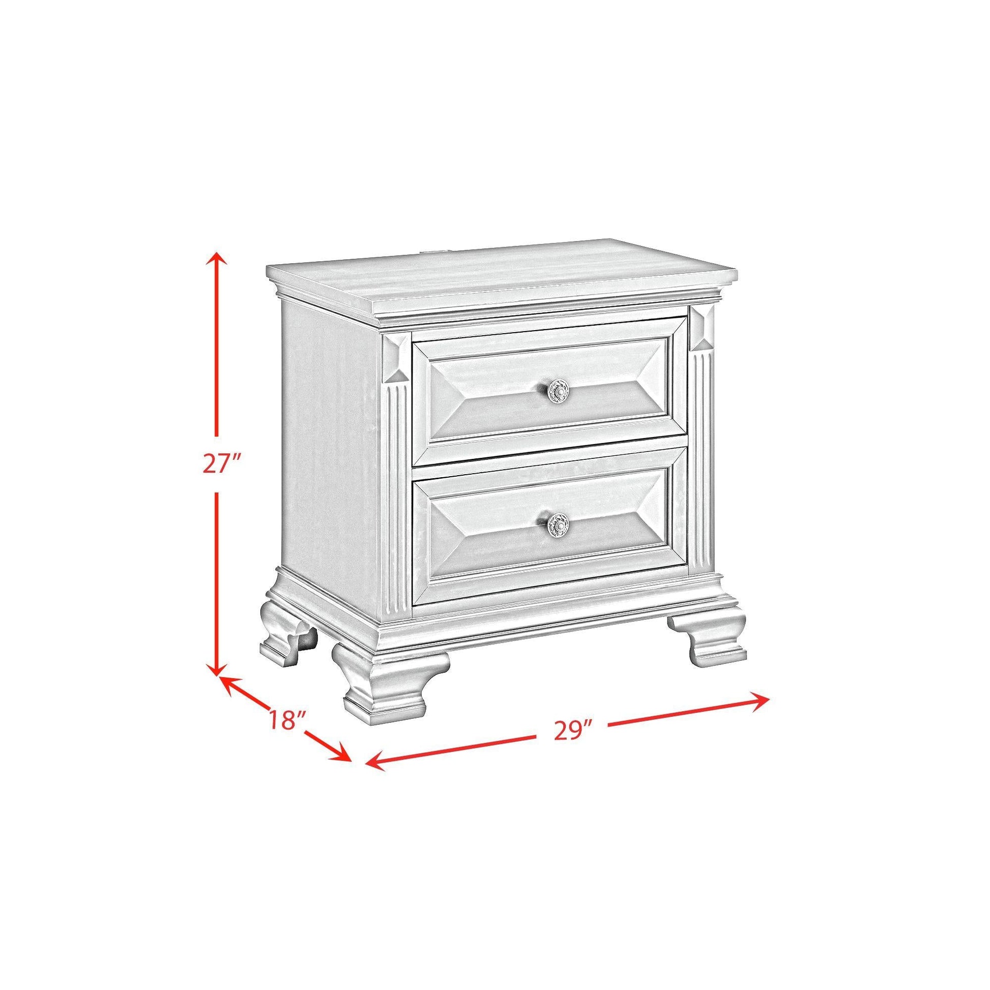Elements International Bridgestone B - 10980 - 8 - NS 2 - Drawer Nightstand - American Furniture of Slidell