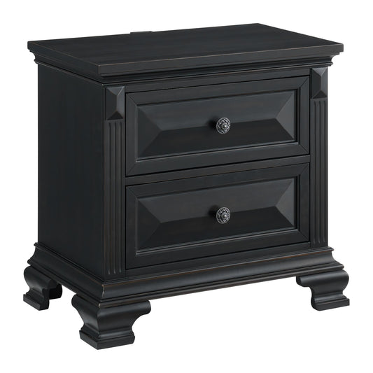 Elements International Bridgestone B - 10980 - 8 - NS 2 - Drawer Nightstand - American Furniture of Slidell