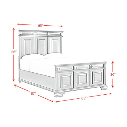 Elements International Bridgestone B - 10980 - 8 - QB Queen Panel Bed - American Furniture of Slidell