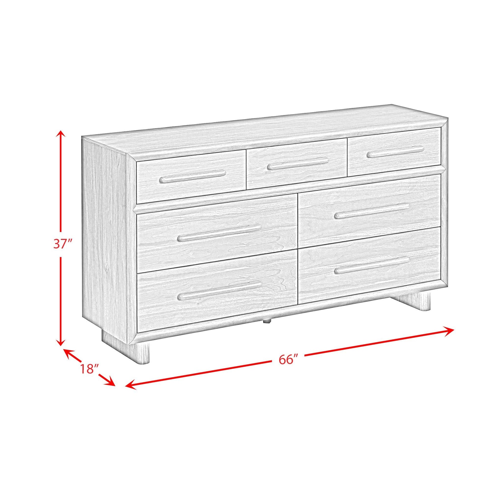 Elements International Brisbane B - 16760 - 5 - DR Dresser - American Furniture of Slidell