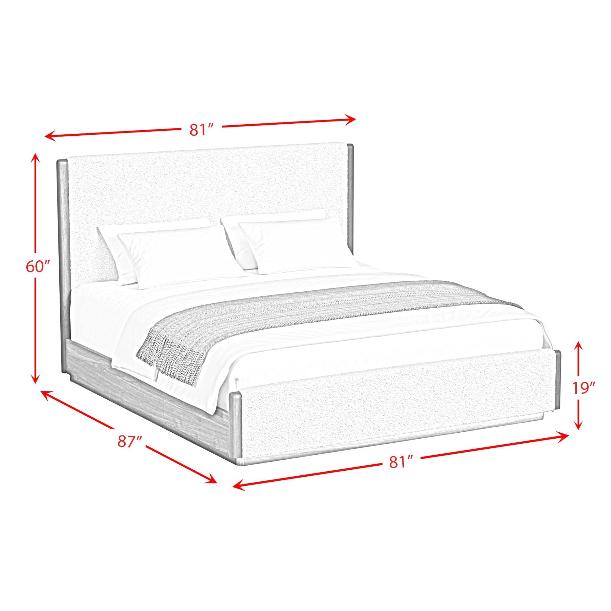 Elements International Brisbane B - 16760 - 5 - KUB King Upholstered Bed - American Furniture of Slidell