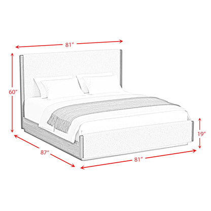 Elements International Brisbane B - 16760 - 5 - KUB King Upholstered Bed - American Furniture of Slidell