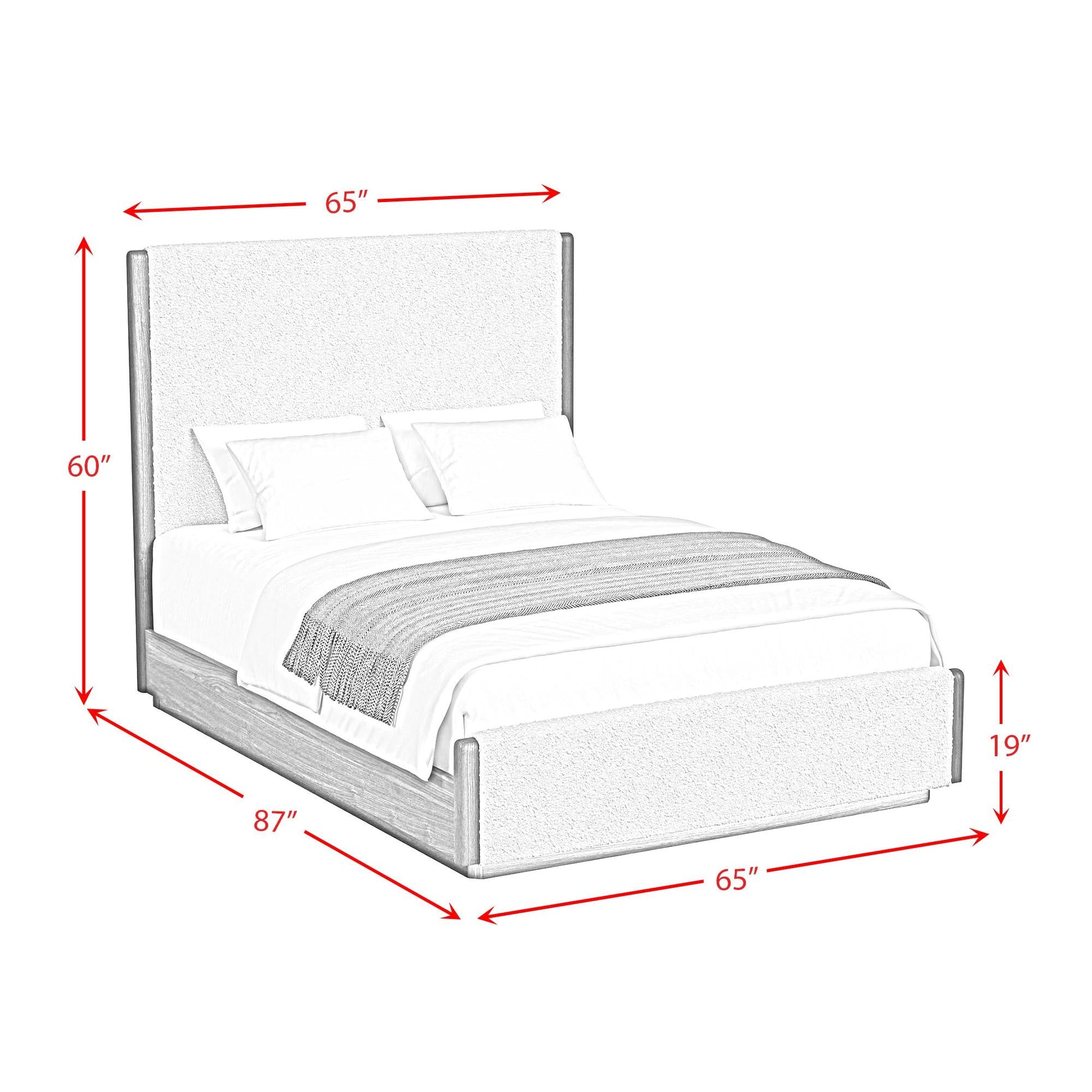 Elements International Brisbane B - 16760 - 5 - QUB Queen Upholstered Bed - American Furniture of Slidell