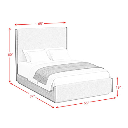 Elements International Brisbane B - 16760 - 5 - QUB Queen Upholstered Bed - American Furniture of Slidell