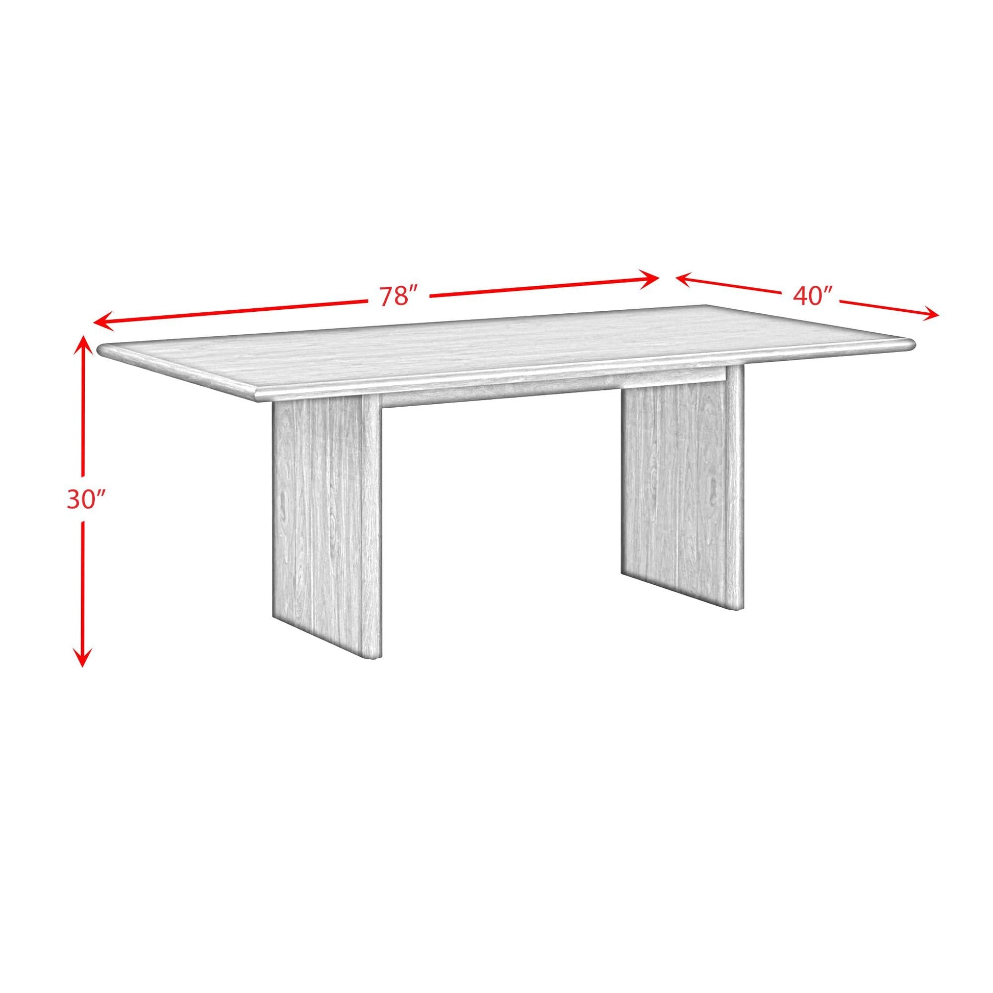Elements International Brisbane D - 16760 - 5 - DT Dining Table - American Furniture of Slidell