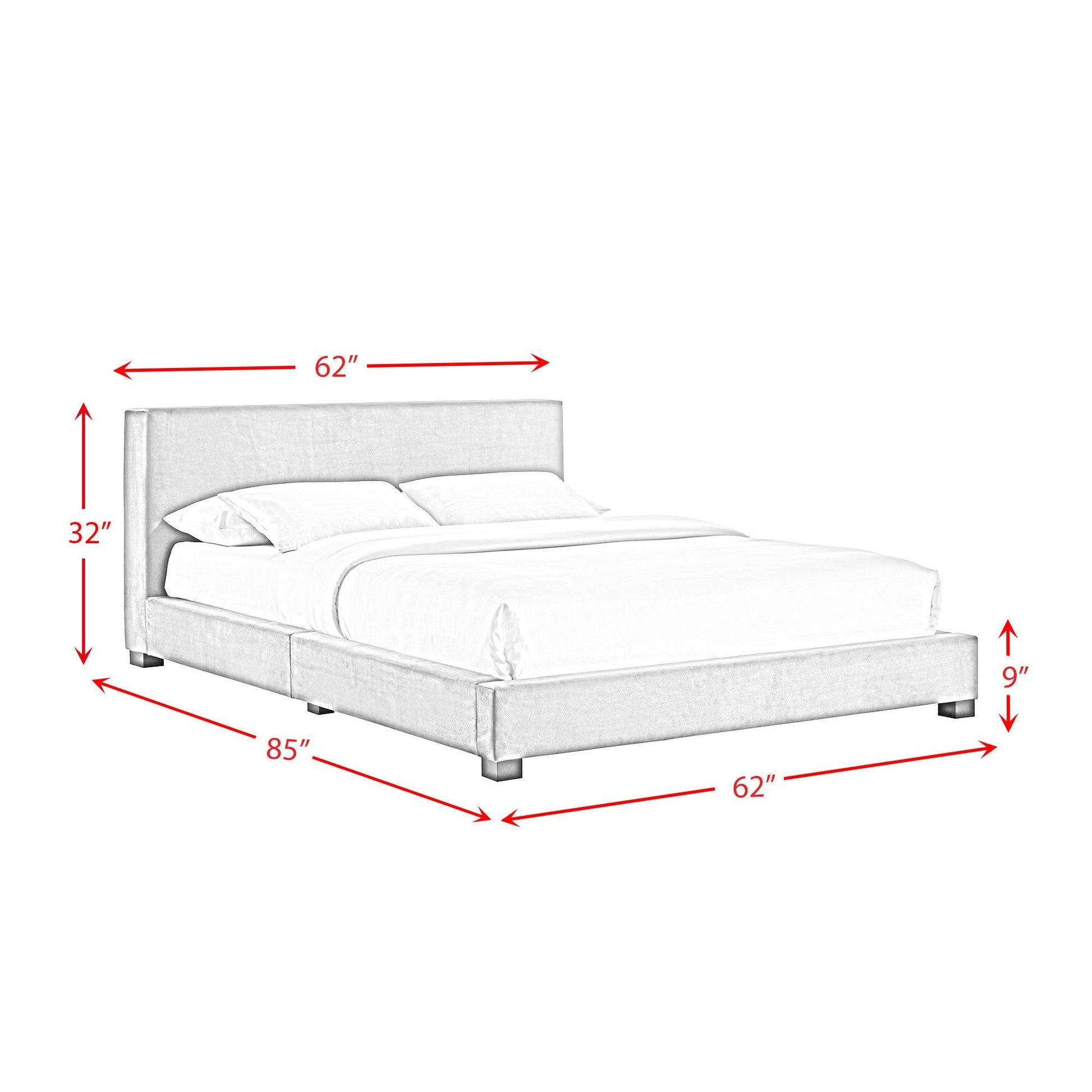 Elements International Brookhaven UB - 14870 - 3 - FB Full Upholstered Bed - American Furniture of Slidell