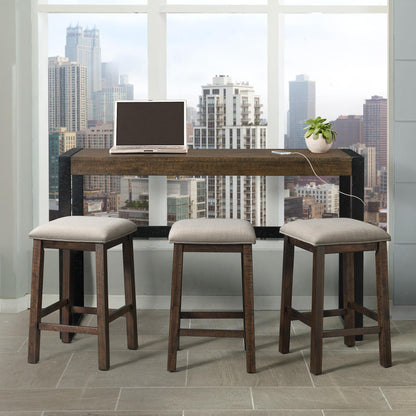 Elements International Caesar TCA100BTSP 4 pc Counter Height Dinette - American Furniture of Slidell