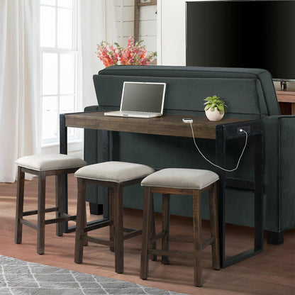 Elements International Caesar TCA100BTSP 4 pc Counter Height Dinette - American Furniture of Slidell