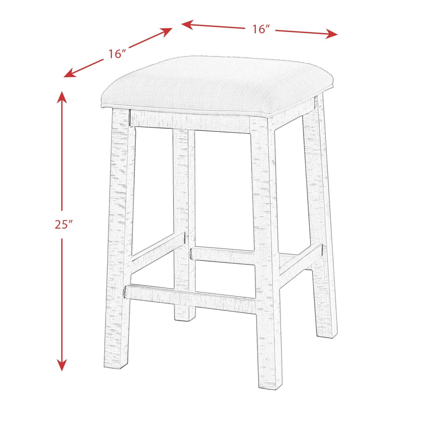 Elements International Caesar TCA100BTSP 4 pc Counter Height Dinette - American Furniture of Slidell