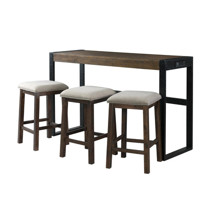 Elements International Caesar TCA100BTSP 4 pc Counter Height Dinette - American Furniture of Slidell