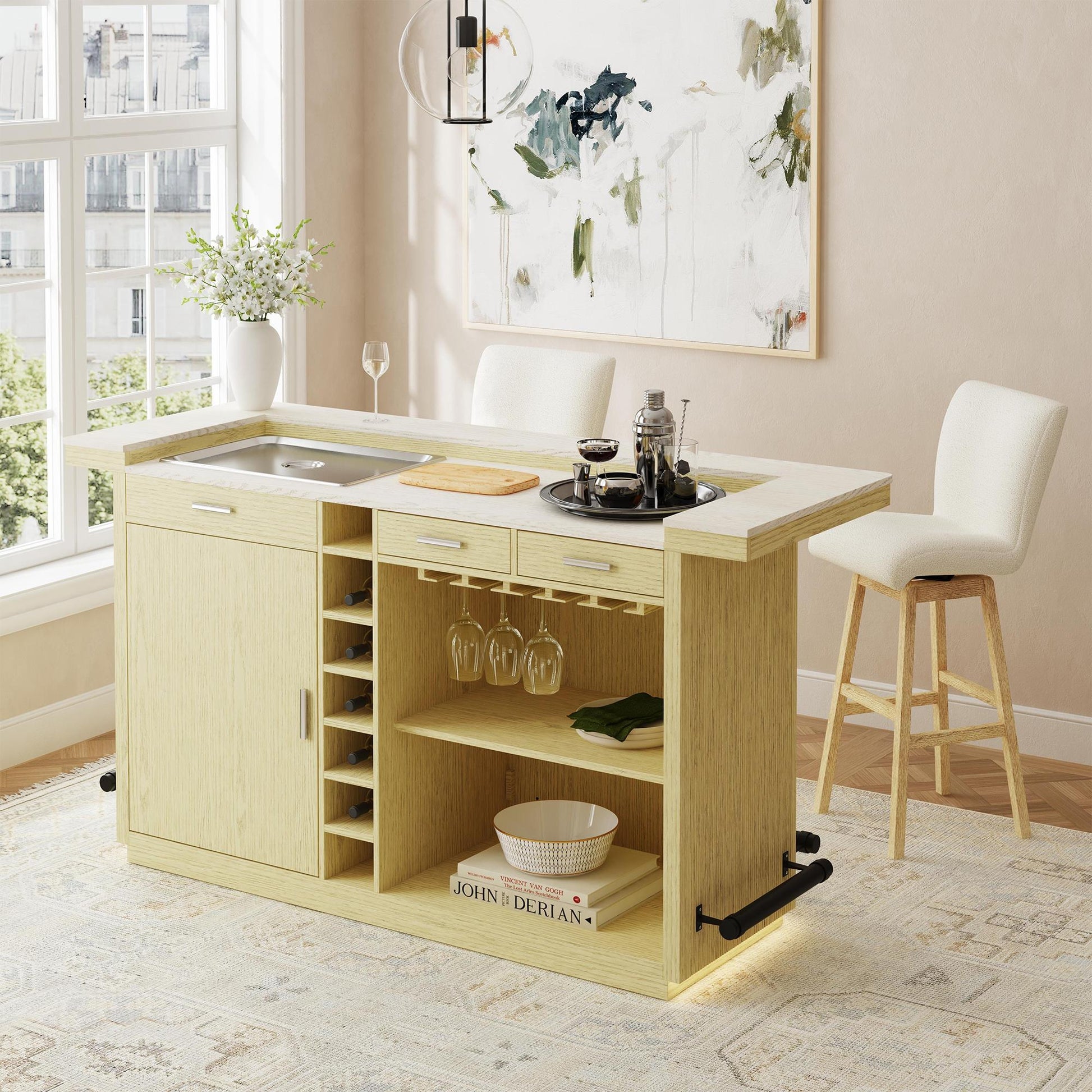 Elements International Cambrie DA - 18010 - 6 - BTC Bar Table - American Furniture of Slidell