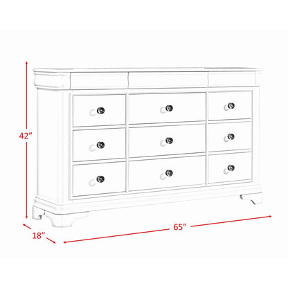 Elements International Cameron CM750DR Dresser - Cherry - American Furniture of Slidell