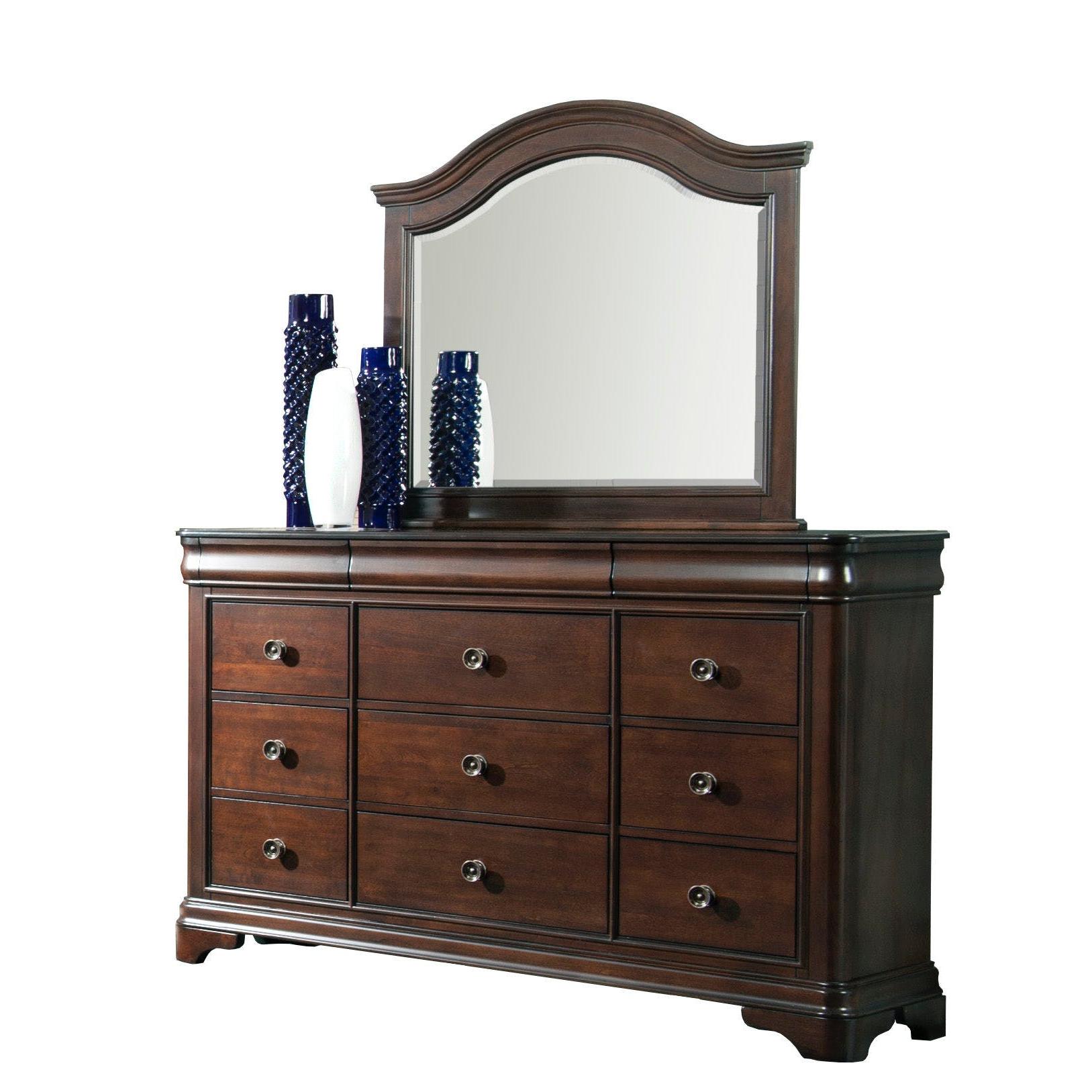 Elements International Cameron Dresser Mirror CM750MR - American Furniture of Slidell