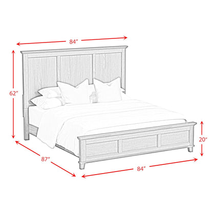 Elements International Canterbury B - 13030 - 3 - KB King Panel Bed - American Furniture of Slidell