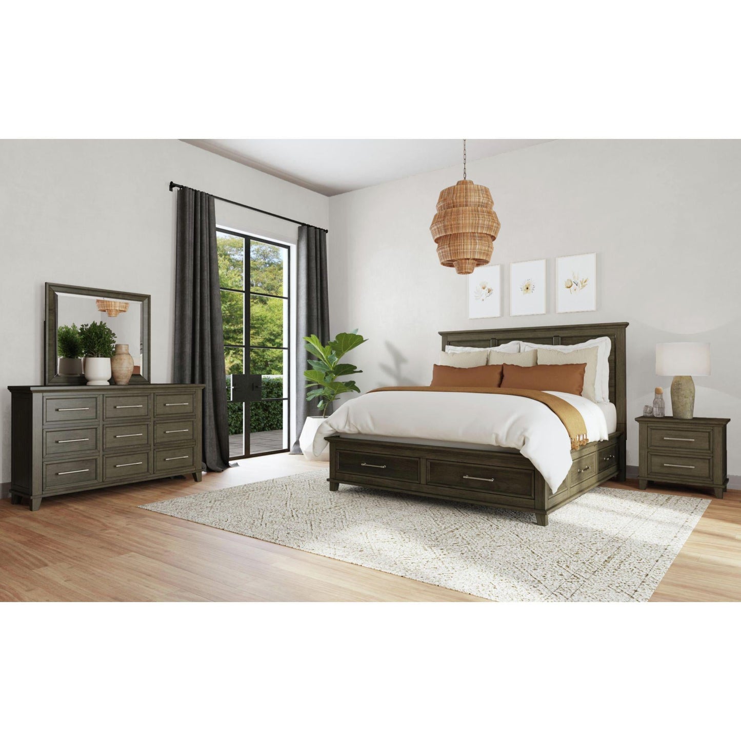 Elements International Canterbury B - 13030 - 3 - KSB King Storage Bed - American Furniture of Slidell