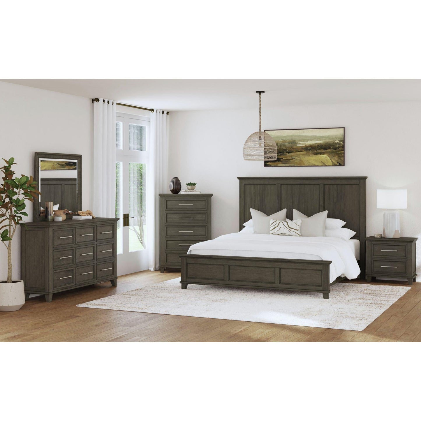 Elements International Canterbury B - 13030 - 3 - QB Queen Panel Bed - American Furniture of Slidell