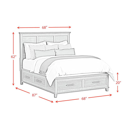 Elements International Canterbury B - 13030 - 3 - QSB Queen Storage Bed - American Furniture of Slidell