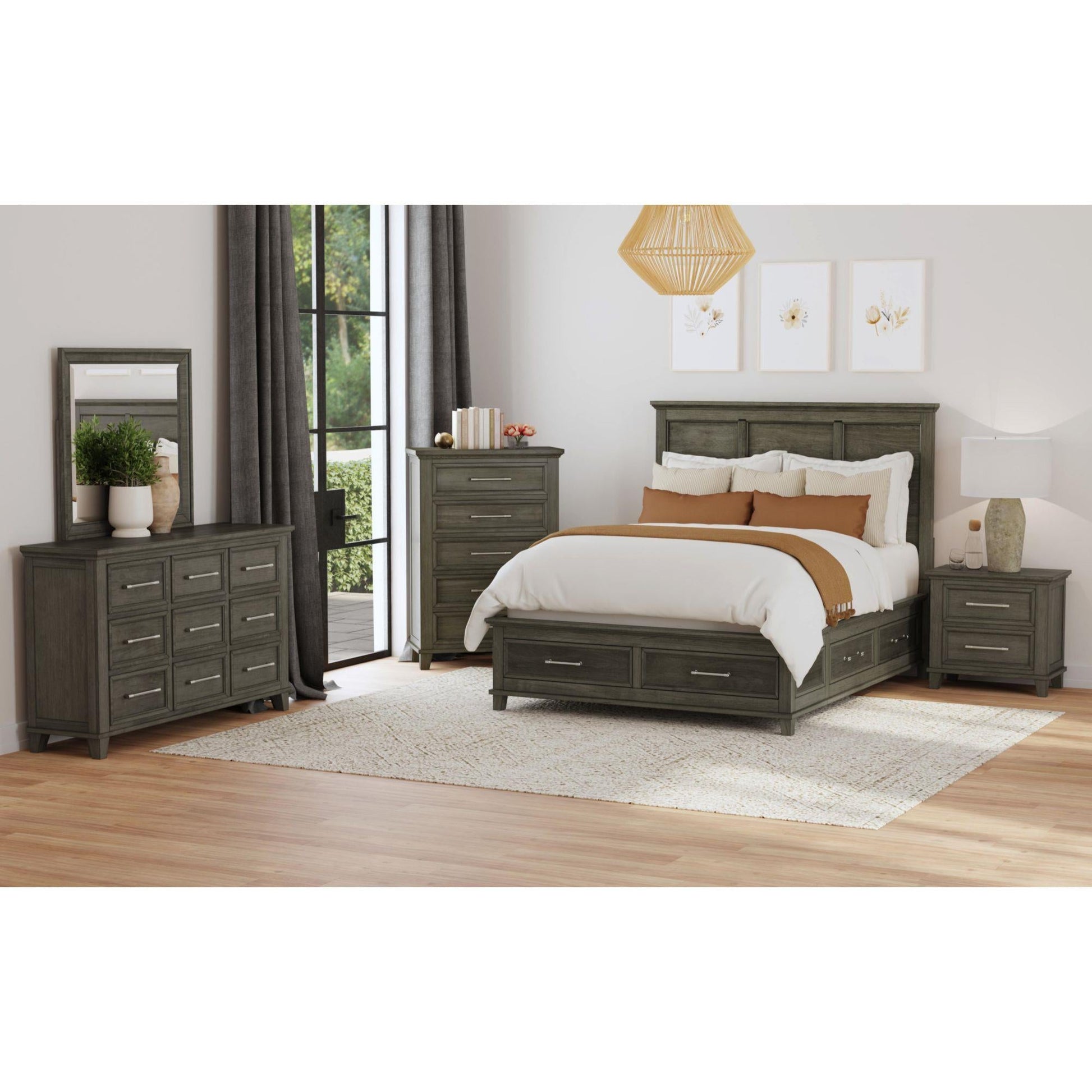 Elements International Canterbury B - 13030 - 3 - QSB Queen Storage Bed - American Furniture of Slidell